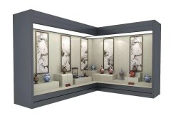 博物馆展柜 沿墙通柜制作 恒温恒湿储存柜 低反玻璃柜